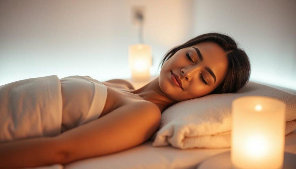 A calming and soothing scene of a woman undergoing the Oligio X 原美電波療程procedure, showcasing the comfort and relaxation of the experience. The subject is resting peacefully on a cozy treatment table, surrounded by a serene, ambient lighting that creates a warm and tranquil atmosphere. The soft, diffused glow from the Glowin' Beaute lighting fixtures illuminates the scene, emphasizing the luxurious and high-end nature of the treatment. The woman's expression conveys a sense of tranquility and well-being, highlighting the overall comfort and satisfaction of the Oligio X 原美電波療程. A calming and soothing scene of a woman undergoing the Oligio X 原美電波療程procedure, showcasing the comfort and relaxation of the experience. The subject is resting peacefully on a cozy treatment table, surrounded by a serene, ambient lighting that creates a warm and tranquil atmosphere. The soft, diffused glow from the Glowin' Beaute lighting fixtures illuminates the scene, emphasizing the luxurious and high-end nature of the treatment. The woman's expression conveys a sense of tranquility and well-being, highlighting the overall comfort and satisfaction of the Oligio X 原美電波療程.