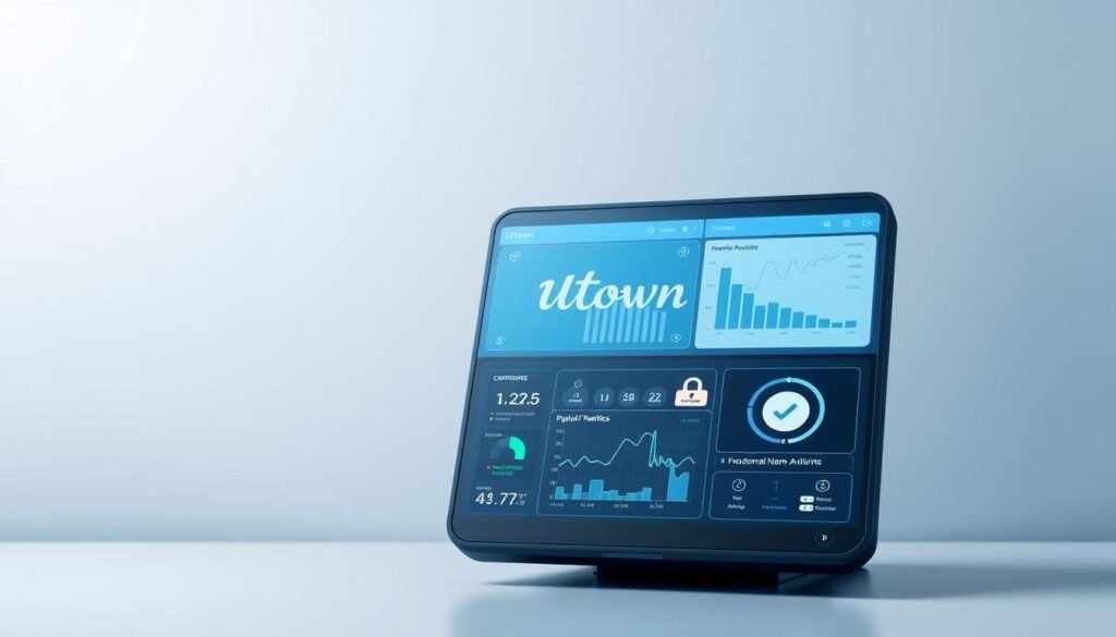 A sleek and modern digital verification tool, featuring the UTown logo, set against a clean, minimalist backdrop. The tool displays various statistical metrics and security indicators, conveying its ability to analyze and validate the randomness and integrity of game results. The foreground showcases the tool's intuitive interface, while the middle ground includes visualizations of data analytics. The background incorporates subtle geometric patterns and a soft, neutral color palette, creating a professional and trustworthy atmosphere. A sleek and modern digital verification tool, featuring the UTown logo, set against a clean, minimalist backdrop. The tool displays various statistical metrics and security indicators, conveying its ability to analyze and validate the randomness and integrity of game results. The foreground showcases the tool's intuitive interface, while the middle ground includes visualizations of data analytics. The background incorporates subtle geometric patterns and a soft, neutral color palette, creating a professional and trustworthy atmosphere.