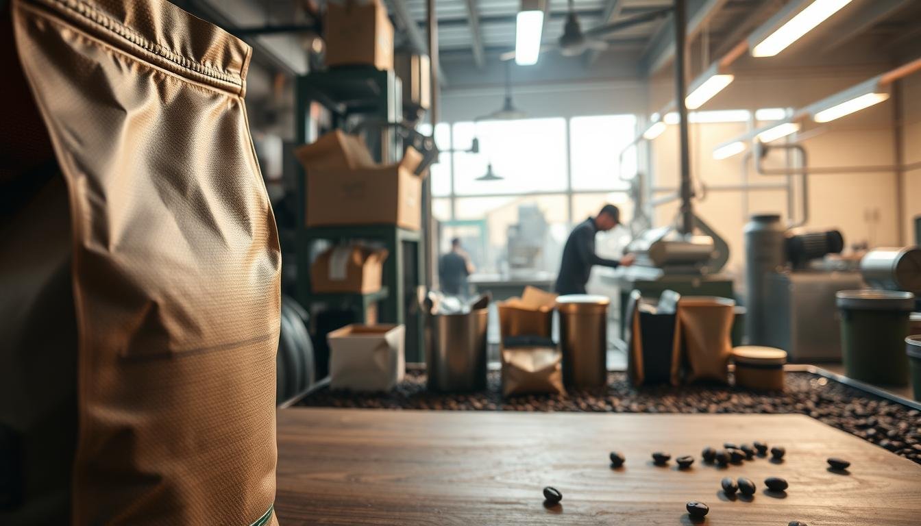 packaging of coffee beans