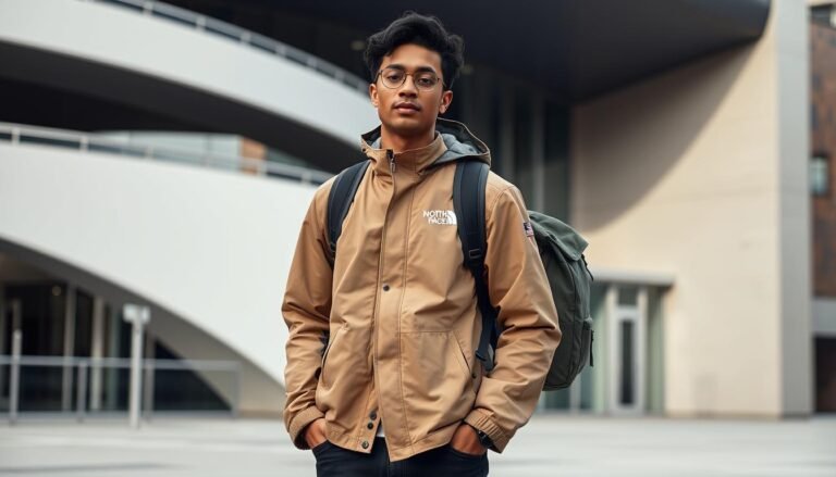 The North Face 外套與袋搭配